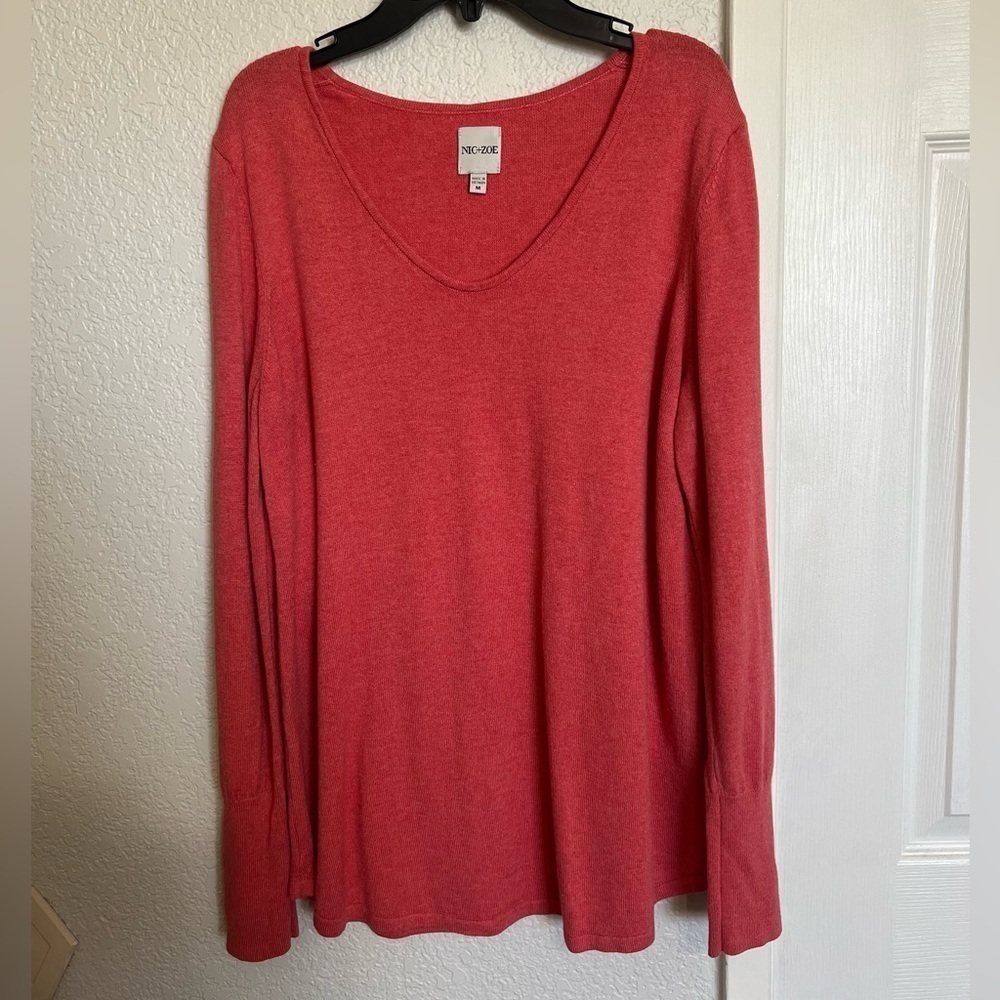 NIC+ZOE V Neck Long Sleeve Sweater